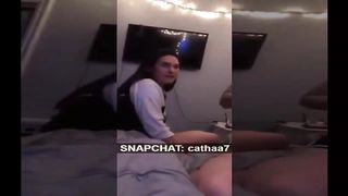 Barely Legal 18 Lesbians Teens Kissing while on Corona Lockdown, Snapchat