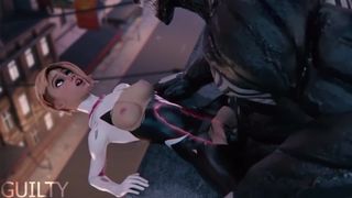 Spider Gwen vs Venom Hentai