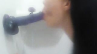 Blowjob on Dildo and Gag