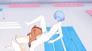 Asuka and Rei(3D HENTAI)