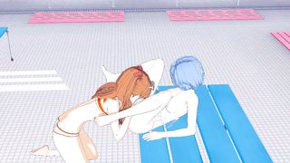 Asuka and Rei(3D HENTAI)