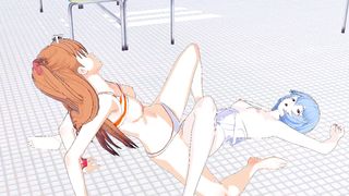 Asuka and Rei(3D HENTAI)