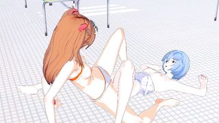 Asuka and Rei(3D HENTAI)