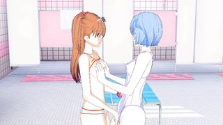 Asuka and Rei(3D HENTAI)