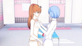 Asuka and Rei(3D HENTAI)