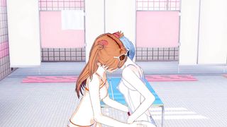 Asuka and Rei(3D HENTAI)