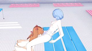 Asuka and Rei(3D HENTAI)