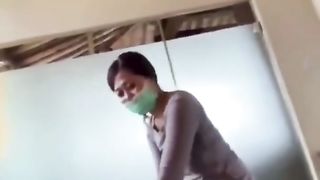 Man Cums on his Asian Esthetician while she Wax him