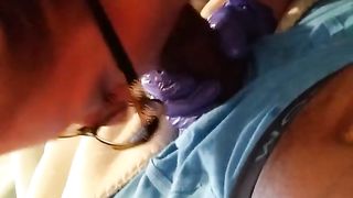 Mature Horny Nurse with Latex Gloves gives Blow Job to Patient no COVID-19