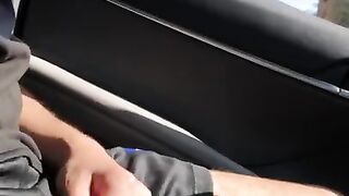 Cum in the Car in Front of an Older Man