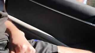 Cum in the Car in Front of an Older Man