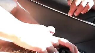 Cum in the Car in Front of an Older Man