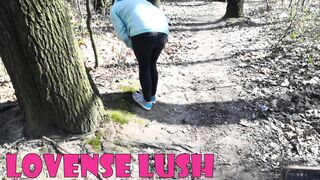 Lovense Lush ! I Drive a Toy in a Public Park. Risky Time !!!