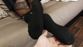 Sexy Schoolgirl Dress up Socks Knee Socks White Black