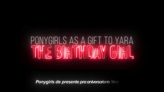 Victoria Dias & Yara Gomez make 2 Subs be Ponygirls Yara is Gifted 2 Pgirls