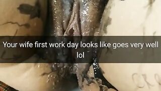 My Wife get Gangbanged in her first Work Day [cuckold. Snapchat]