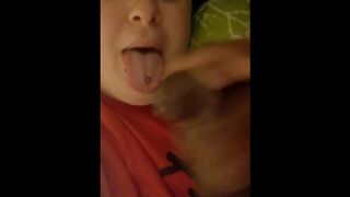 Jerk your Dick on my Tongue Daddy! (Tongue Fetish)