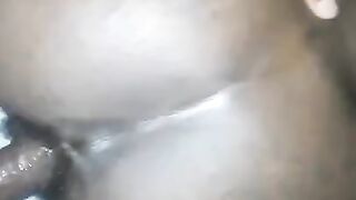 Creamy hairy ebony pussy