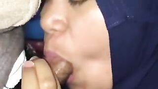 malay hijab sucking dick