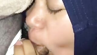 malay hijab sucking dick