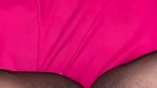 Ebony Playing with Tight Wet Hairy Pussy