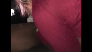 Backseat BBC Blowjob and Creampie