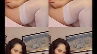 Tiktok Striptease I Love Jump my Boobs , White Lingerie