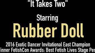 Spooky Music & Dildos Oh My! Latex Lover RubberDoll Dildo Fucks Ava Addams!