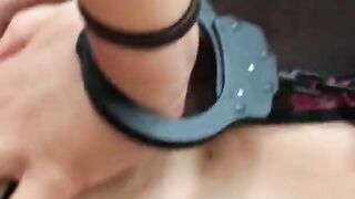 Tinder College Asian Handcuffed while taking Anal