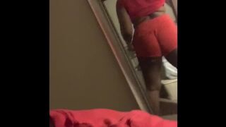 Ebony Twerks in the Mirror for Snap Adds