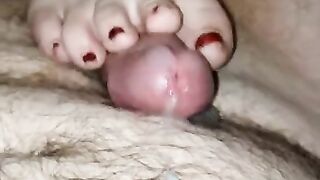 Bbw footjob