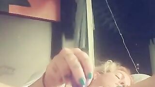 MILF Plays with Hairy Pussy