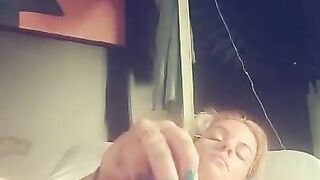 MILF Plays with Hairy Pussy