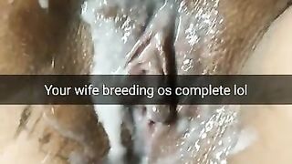 Your Wife after Breeding Gangbang with Cum Creampie Dripping Pussy [cuckold. Snapchat]