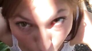 Gorgeous Instagram Model Sucks my Cock Outdoors after Photoshoot + Facial