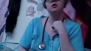 Horny Cute Doctor Touches herself