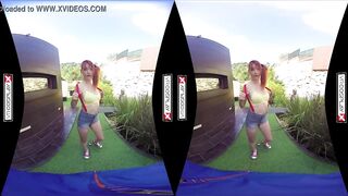 Pokemon Cosplay VR Porn Parody starring Anny Aurora in a naughty outdoor pussy pounding!