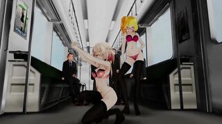 MMD 淫乱電車 Kiss me