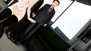 MMD 淫乱電車 Kiss me