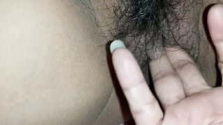 Fingering my Stepmom Hairy Pussy