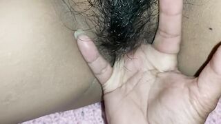 Fingering my Stepmom Hairy Pussy