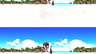 [VR 360] Rin Shibuya Idolmaster Swimwear on the Beach