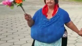 Massive Boobs Granny