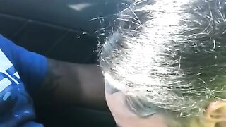 Girlfriend gives Nice Blowjob inside the Car