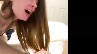 Naughty Blonde Giving Blowjob to her first Tinder Date