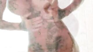 Dancing naked in sauna