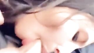 HORNY SNAPCHAT SLUT GIVES HEAD AND DEEPTHROAT TO HER SUGAR DADDY