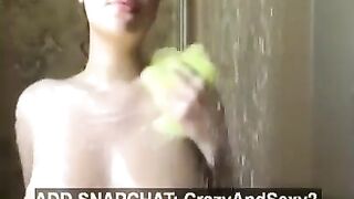 SNAPCHAT BRUNETTE GIRL RECORDING HERSELF WHILE TAKING a BATH