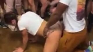 Nasty Nass Humped Infront of People Twerk Grinding on Black Guy