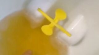 Urine Fetish Princess Potty Training Boy Urinal Toy Aim Play!: Girl Stands to Pee Foamy Yellow Piss